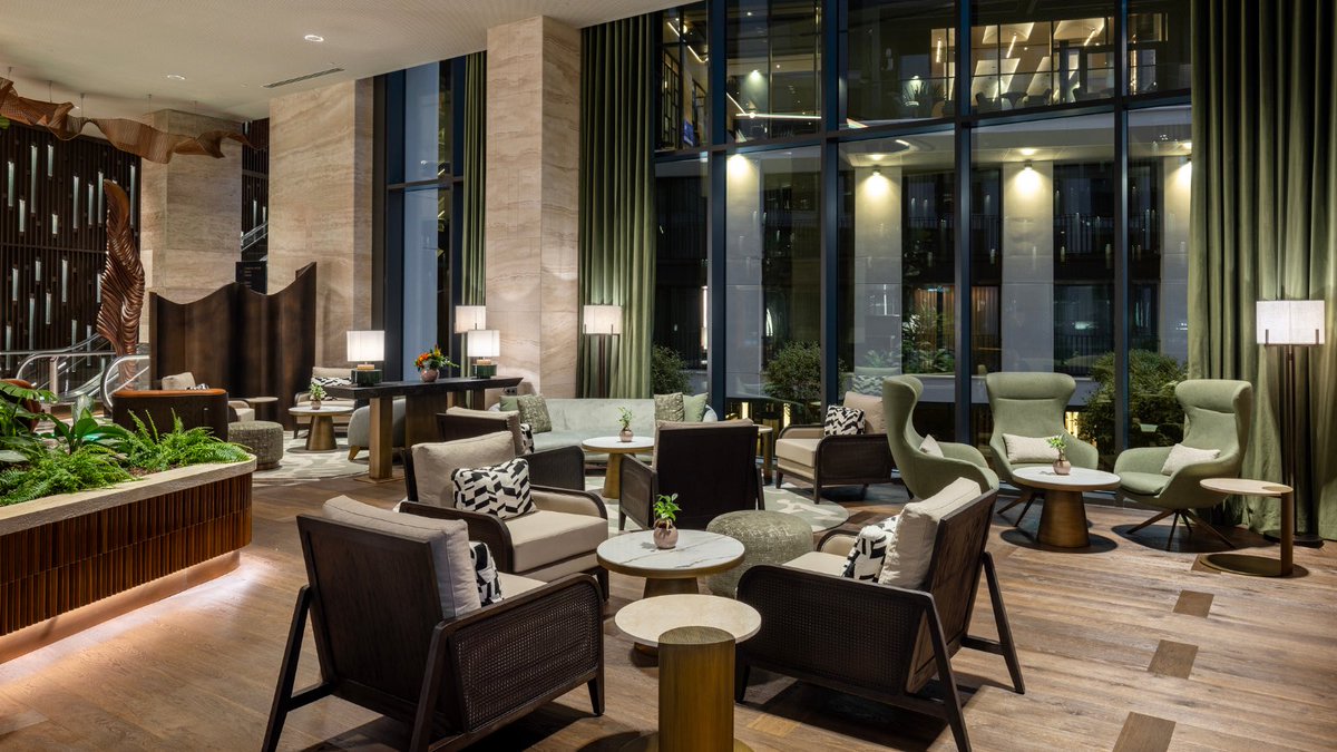 LetaSandalye's tweet photo. We complemented Hilton Istanbul Airport’s contemporary architectural identity with tailored furniture solutions, addressing every environment—from restaurants and lounges to meeting rooms and shared spaces—with a bespoke approach.
@HiltonHotels 

#hiltonhotels #lobbydesign #leta https://t.co/2NVLN7QTA9