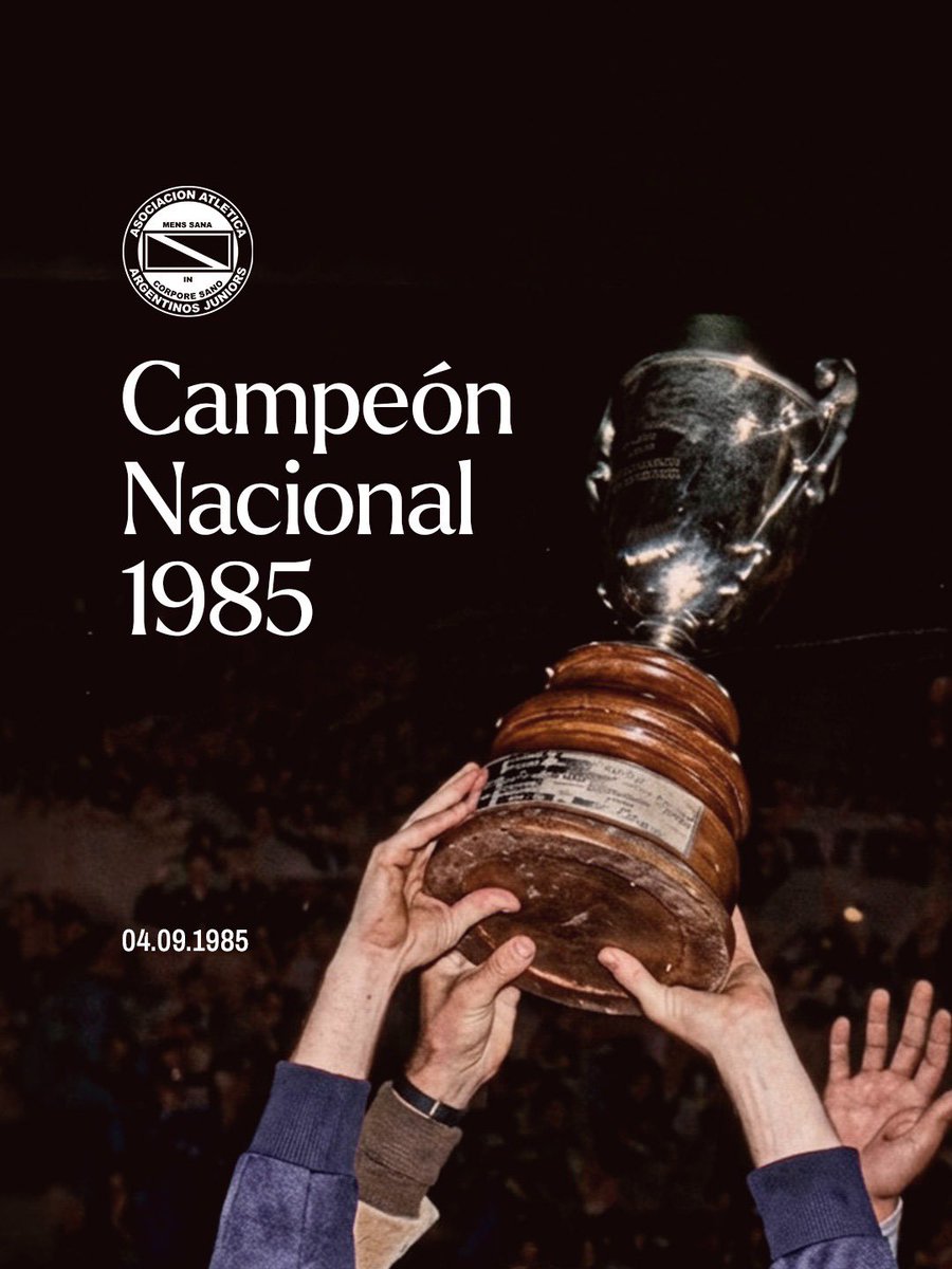 AAAJoficial's tweet photo. #AAAJ A 41 años del Nacional 85 ⭐️ 

El primer paso hacia la conquista de #LaGloriaEterna 🏆 https://t.co/vWVWVPorJV