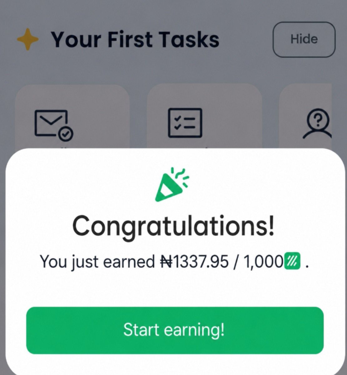 Sirmaduka's tweet photo. I found a site that pay you $50 for simple tasks.

All that is required is a mobile phone and a good Internet

You will receive $1 on sign up. Goodluck 🤝
Like and comment interested 
Make sure to follow 
@ChuksEmma947401 @kingsleyEz71789 @JobFound5 @RemotejobWtessy https://t.co/eGg34WePr2