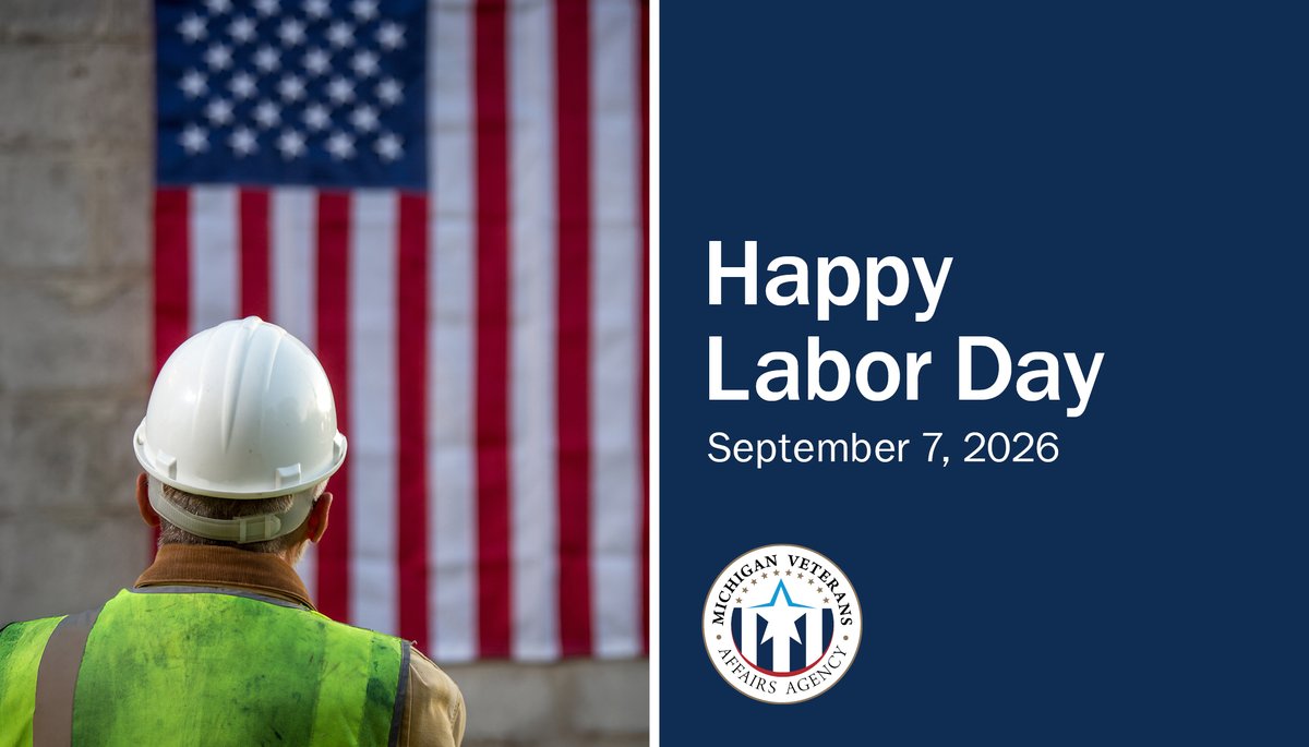 MIVeteran's tweet photo. Happy Labor Day!

Our office is closed today, but you can access our resources 24/7 at https://t.co/oMKTwEWTN0 https://t.co/CkwUV7ws3I
