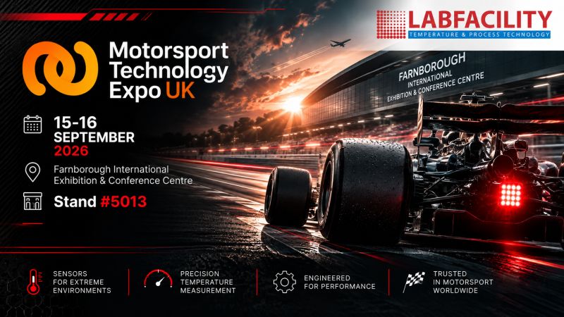 Labfacility's tweet photo. We’re going to be exhibiting at Motorsport Technology Expo UK at Farnborough, 15th &amp; 16th of September.
 
We’ll be showcasing our temperature measurement solutions for motorsport &amp; high-performance applications.

If you’re attending, please come and see us on Stand 5013. https://t.co/bQvSHWigDY