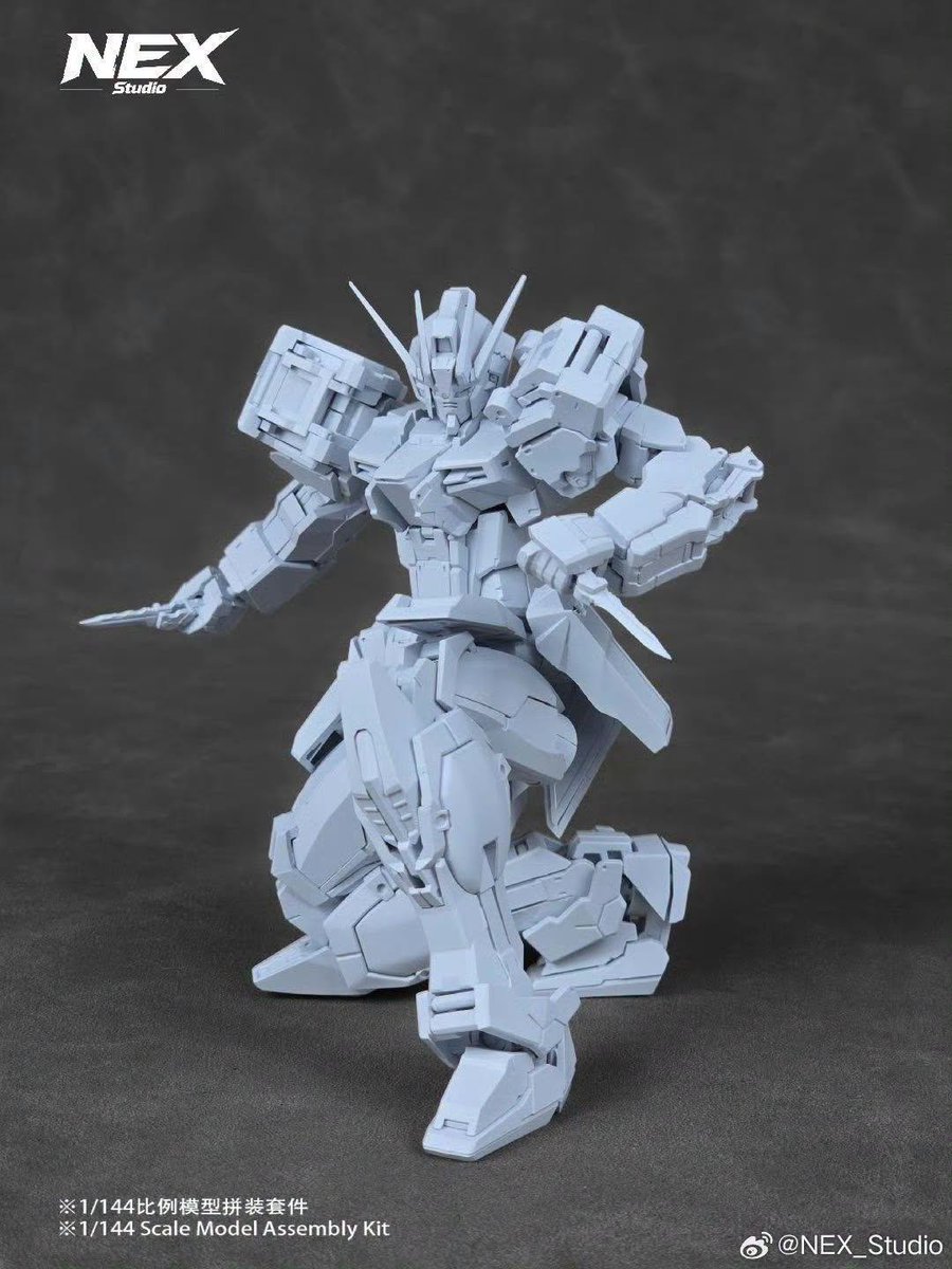 JosephH32149678's tweet photo. "Strike Gundam launch"
New brand 
Nex Studio reveals new 1/144 105 Warrior (Aile Strike Metal Build Style) grey prototype Model kit https://t.co/IhdLcwyVd3