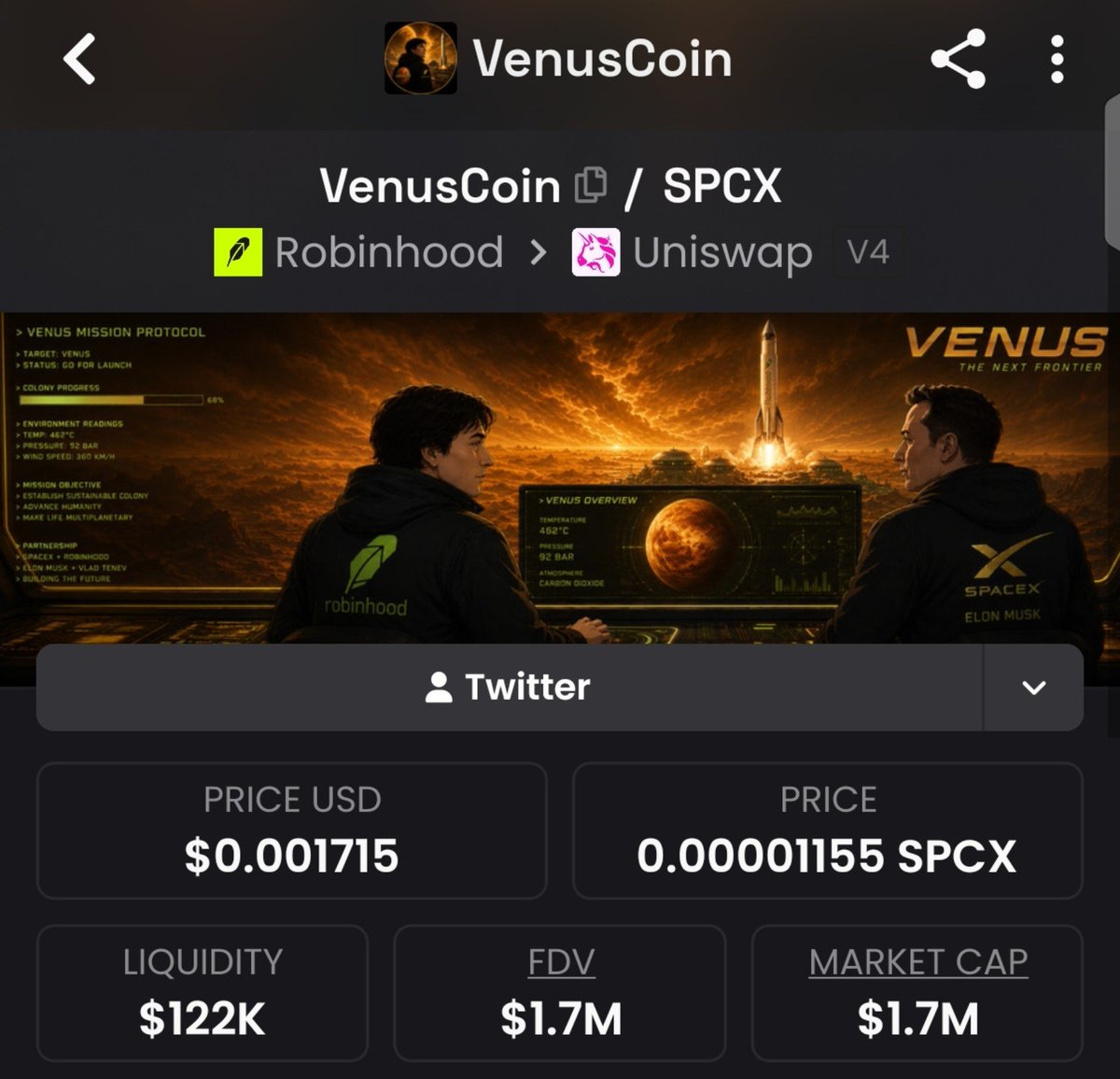 lifechanging888's tweet photo. CZ on Mars.
VLAD on Venus. 
Crime is coming 🏂

$Venuscoin
0x8aaA802C942193E1C8ab38B52814ba211d643f9f https://t.co/dqKpcLXBJT