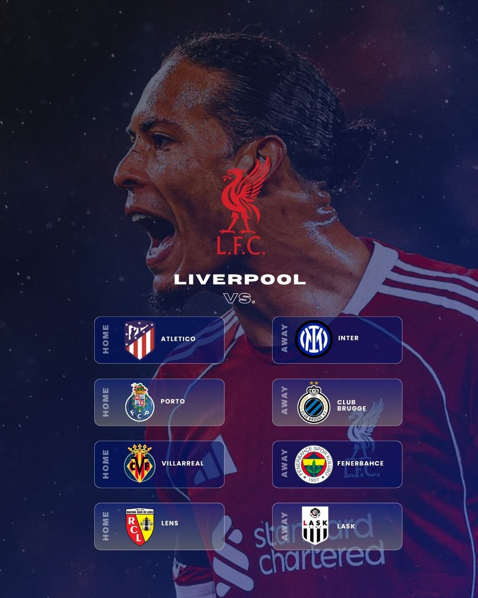 eFans's tweet photo. PSG. Real Madrid. Barcelona. Bayern. Liverpool. Man City. Arsenal. Inter. Atlético.

The kings, the giants, the challengers, the revenge stories. https://t.co/XQqIqTkPGX