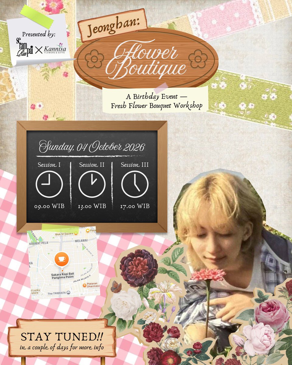 serampairia's tweet photo. Jeonghan Flower Boutique💐

Hi carat!
Serampai Ria balik lagi nih, kali ini bareng KannisaFlowers untuk ajak kalian kembali merampai bunga di hari ulang tahun Jeonghan.

Save the date and stay tune for next info! ⏰✨

#jeonghan #정한 #serampairia https://t.co/wGQb0g7qMF