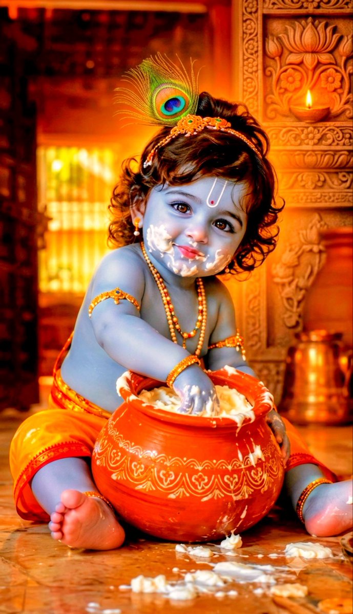Gravim71's tweet photo. हरि सुंदर नंद मुकुंदा हरि नारायणॐ
हरि केशव, हरि गोविंदा,हरि नारायण हरि
ॐ वनमाली,मुरली धारी,गोवर्धन गिरिवर धारी
नित नित कर माखन चोरी,गोपी मन भाये
आओ रे, कान्हा रे, गोकुल के प्यारे
आओ रे,नाचो रे,रास रचाओ रे
गोकुल के प्यारे !
#श्रीकृष्ण जन्मोत्सवस्य शुभाशयाः🪈
🌸🍃जय श्रीकृष्ण🍃🌸 https://t.co/DSIK8AumsX