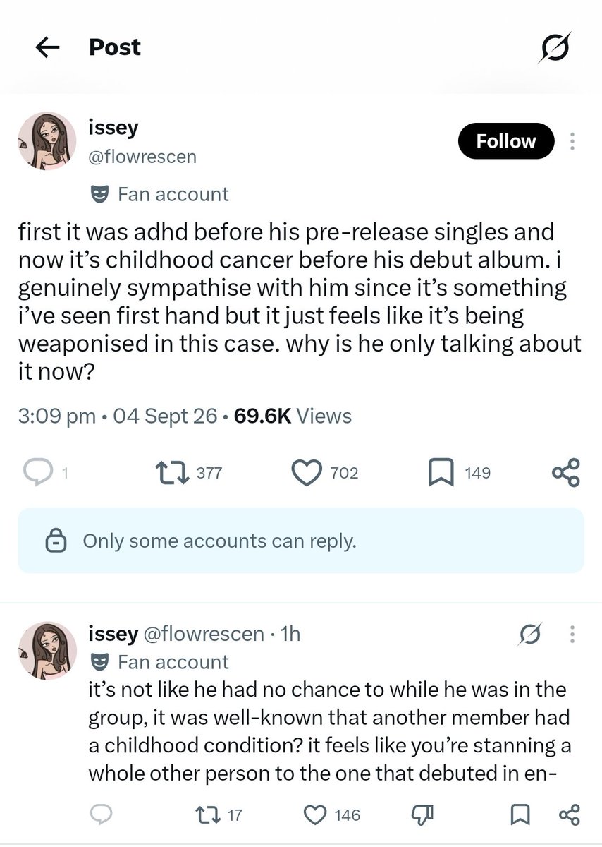 hspitch_'s tweet photo. this is how you know how fucking warped engenes minds have become. they literally take EVERYTHING heeseung says about his own life and somehow turn it into a competition or against with the their beloved six members. everything has to be about numbers, album sales, or proving something against enhypen.

his trauma is not a competition. his survival is not a marketing strategy. his music is not an attack on enhypen. not everything revolves around your obsession with comparing him to the group. 

he’s talking about his own childhood, his own trauma, his own music, and his own reasons for creating. not everything he does is about your six members. not everything is a competition. sometimes a person is simply telling his own story and choosing to share something he’s finally comfortable talking about. get that fucking mindset out of your heads.