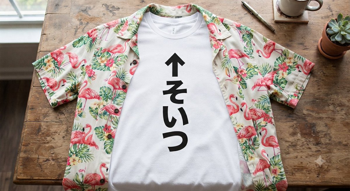 OfficialShaaii's tweet photo. 沖縄旅行に着ていく私とタケシのために、面白いTシャツを作ろうと思っています。#jp #hehe https://t.co/HbszYwUpqm