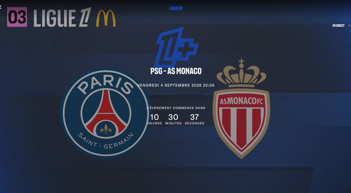 VikashDo09's tweet photo. @ligue1plus Si je laisse ma télévision allumée sur l’événement PSG–Monaco avec le compte à rebours affiché, le match se lancera-t-il automatiquement lorsqu’il commencera, sans aucune intervention de ma part ? https://t.co/iO4bFkxnSe
