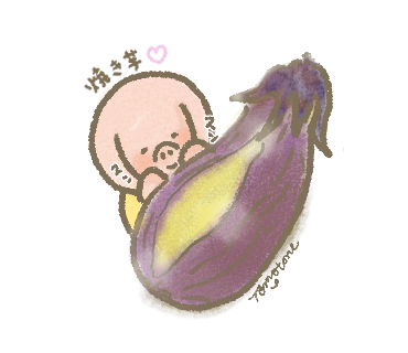 Tomotone11's tweet photo. まさか
ナスから
好物の香り

#イラスト
#illustration‌‌ 
#CLIPSTUDIOPAINT
#焼きナス
#焼き芋の香り
#新鮮な野菜
#好き嫌い
#減らす https://t.co/cUtu813Yj8