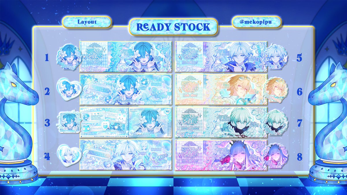 mekopipu's tweet photo. All interactions are appreciated 🩵 

𝐂𝐡𝐞𝐜𝐤 — this layout is already in the board and available now. Claim your piece ♙

Hai semua, meko ada mini RS nih yang bisa langsung ditake sekarang lewat DM ia dengan kirim kode layout 🩵 

Price on ALT/scroll. 

♖ ht. #bealanja https://t.co/8wnPegGsBp