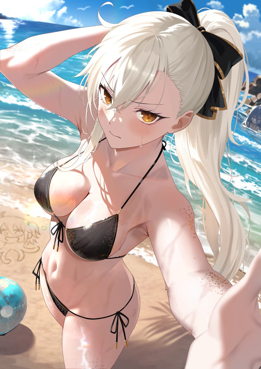 Mishiro0229's tweet photo. 水着オルガマリー所長🖤🧡 https://t.co/yusejVoQ04