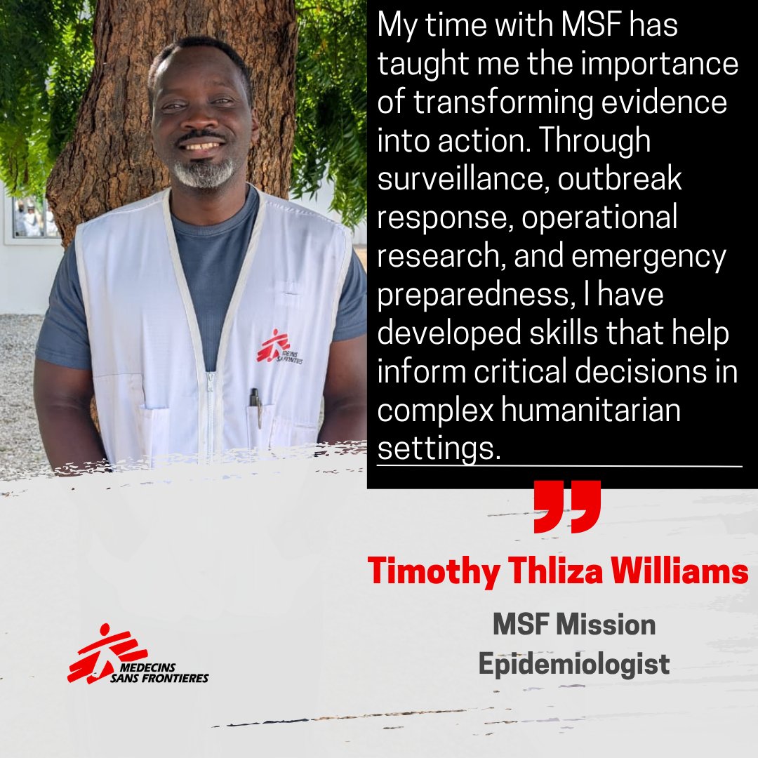 MSF_Nigeria's tweet photo. #MeetTheTeam 👋 | Timothy Williams.

Timothy joined MSF in 2019 and has grown through various positions including study coordinator and epidemiology activity manager to becoming a mission epidemiologist.

"MSF has taught me the importance of transforming evidence into action." https://t.co/TcF1PLm4uP