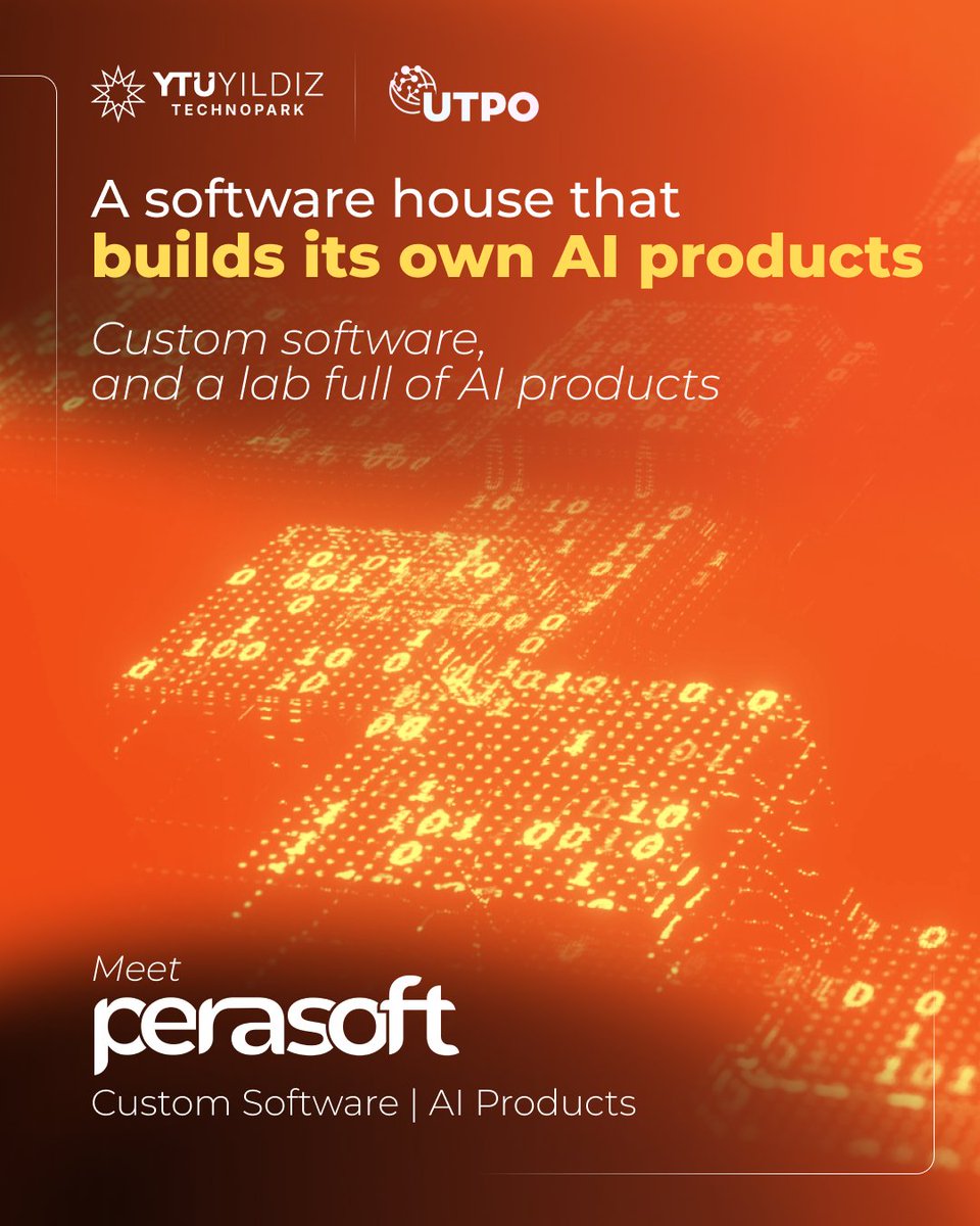 TechnoparkInt's tweet photo. Pera Soft is a technology company that develops tailored web, mobile, and AI-based solutions for organizations, while also providing digital transformation and IT outsourcing services.

At the core of Pera Soft is a strong culture of software engineering, R&D, and product development.

By transferring the industry experience gained through corporate projects into its own product development efforts, Pera Soft develops AI-powered products for different sectors and brings them to international markets.

As a member of the YTU Yıldız Technopark London community, Pera Soft leverages its offices in Istanbul, London, and Dubai to expand its technology and product development capabilities across different markets.

#YTUYıldızTeknopark #PeraSoft #artificialintelligence