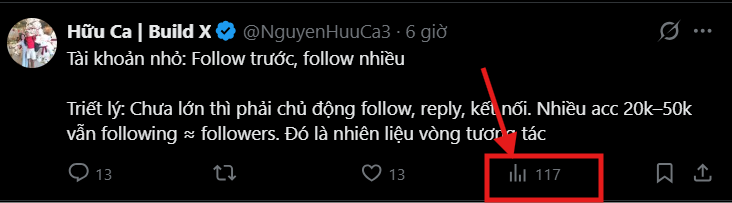 NguyenHuuCa3's tweet photo. Test 1 tuần, View tụt thê thảm. Vì sao?

Sự khác biệt của X Việt Nam 
Độc giả đang còn ít, nên đa phần ae cày X là chính.

Nếu đánh vô ngách, lượng view tụt thê thảm.  
Định hình khung: 60-40  
60% để ae biết mình là ai 
40% đa dạng nội dung xoay quanh trục của mình

40% đó mới là thứ quyết định lượng view tăng, thu hút thêm độc giả