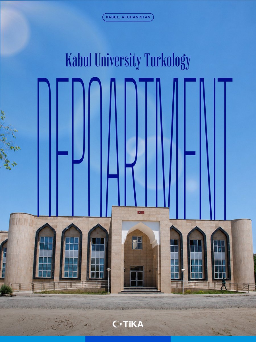 tika_eng's tweet photo. As TİKA, we continue to contribute to strengthening educational infrastructure through the projects we implement in different parts of the world.

Located within Kabul University, the Faculty of Turkology building, constructed by TİKA based on Seljuk architectural principles, continues to host academic education and activities.