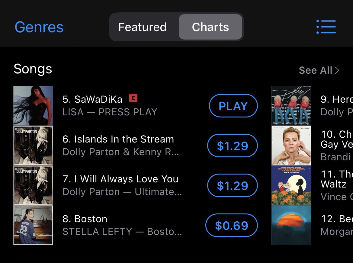 lalaluvlalisa's tweet photo. #LISA - SaWaDiKa on iTunes US 🇺🇸

#3 Music Video Chart (+3)
#5 Song chart (+2) https://t.co/Y2K7qGI8g8