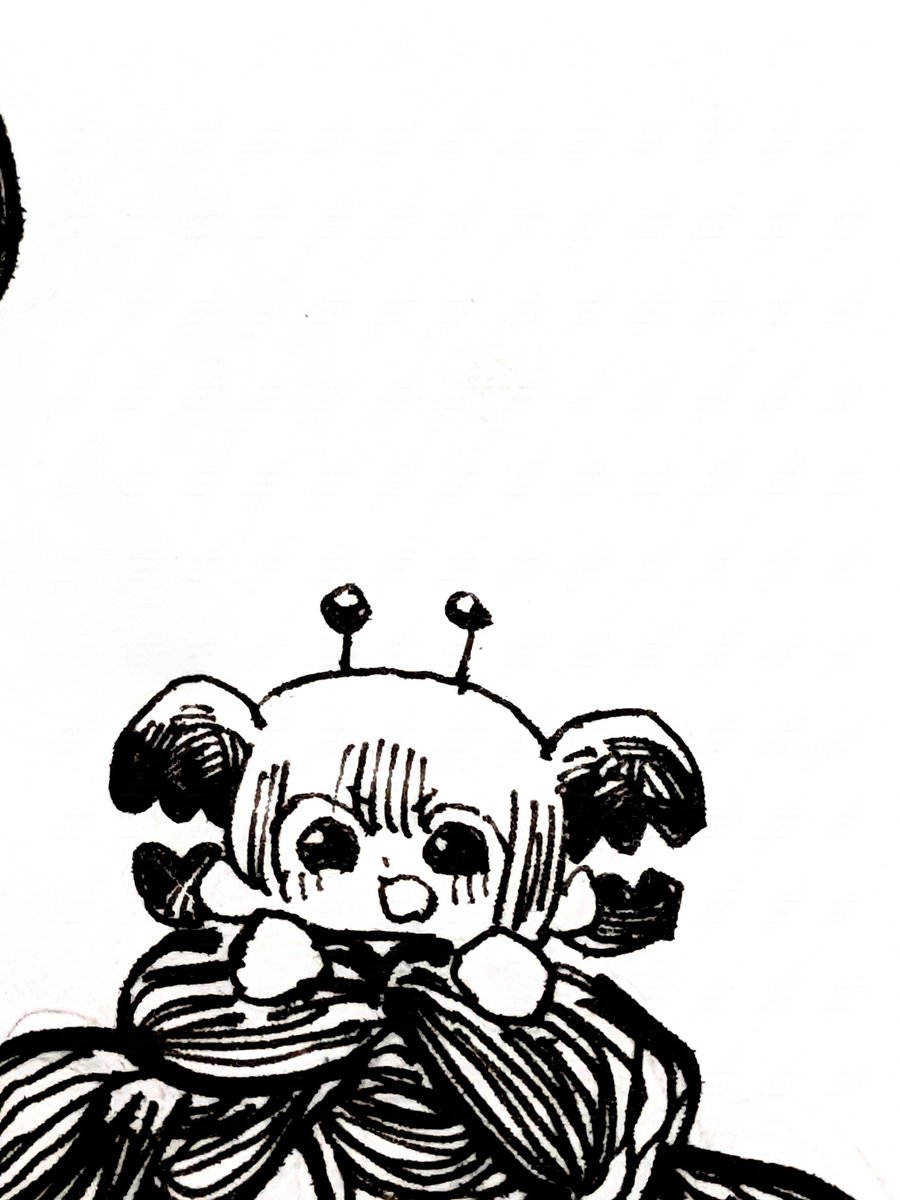 penga_nuko's tweet photo. デザイン的にはありふれてるけど

気に入ってるオリキャラ🦀

かにちゃん（名前は安直ね）

＃ペン画　＃アナログイラスト https://t.co/Ue3urCubGY