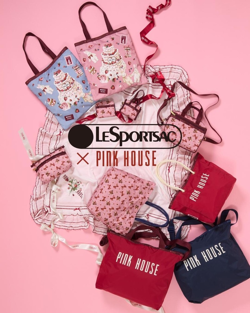 fashionpressnet's tweet photo. ピンクハウス×レスポートサック“デコレーションケーキ”主役のトートバッグ、リボンとベリーのポーチも - https://t.co/t0lp2tOgbf https://t.co/gc57tB31Ve