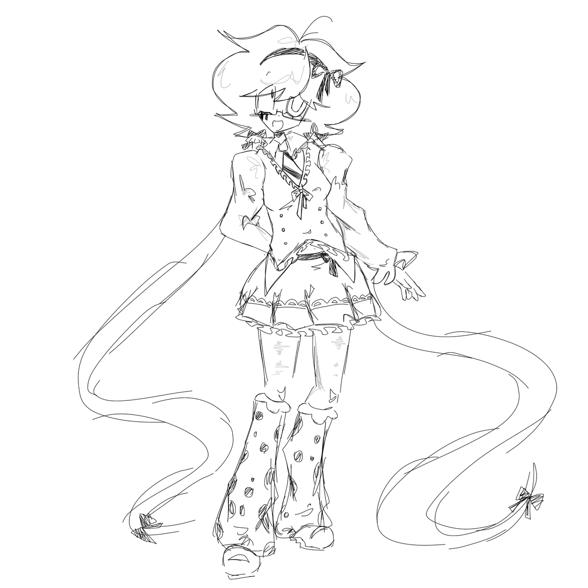 SyrupArtza's tweet photo. Syrup in different outfits 
Oc fact: Syrup sleeps standing up https://t.co/hQrWiYSuzu