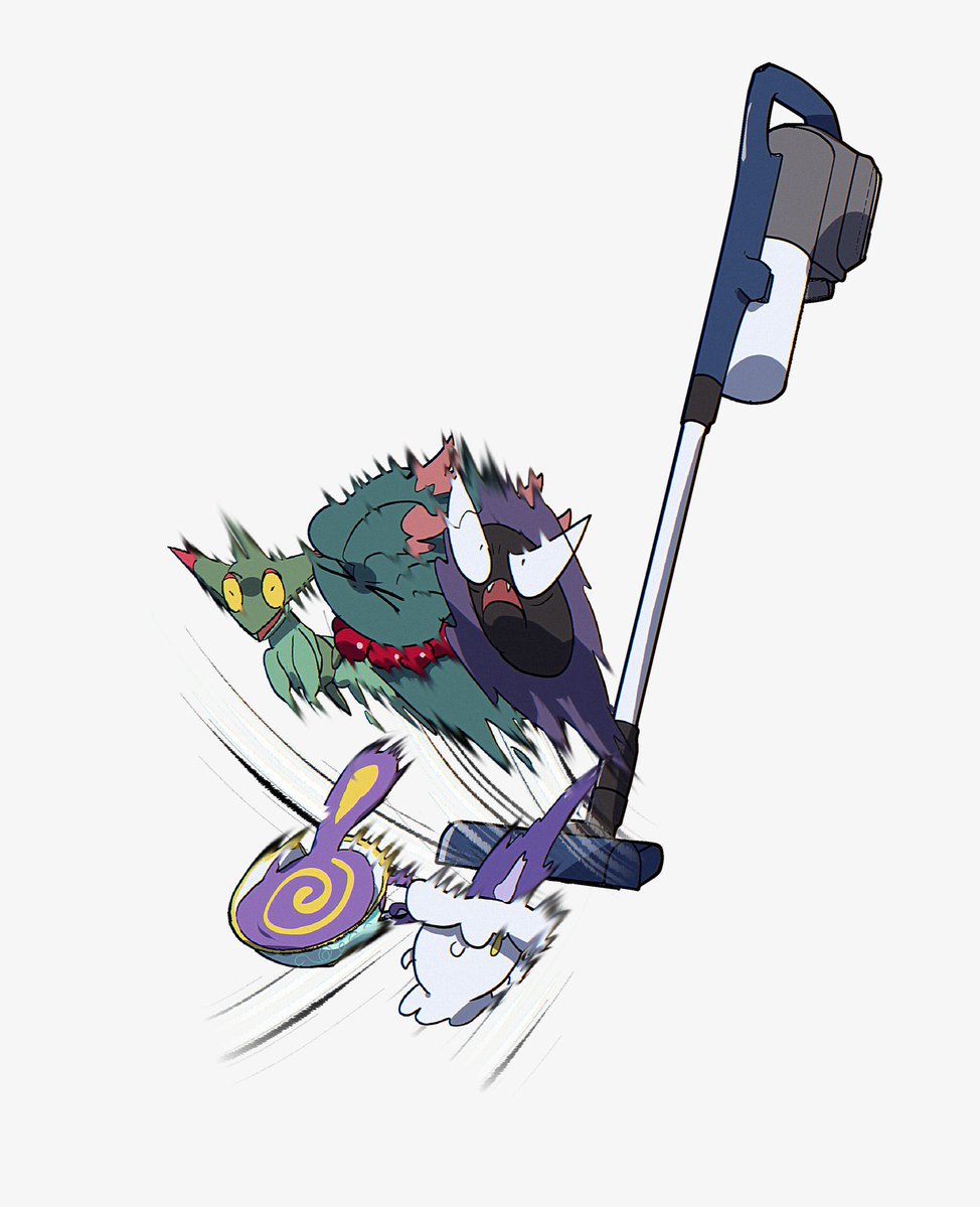 suga_pkmn's tweet photo. 吸われそうになるゴーストたち。 https://t.co/eQAFTcqIBc