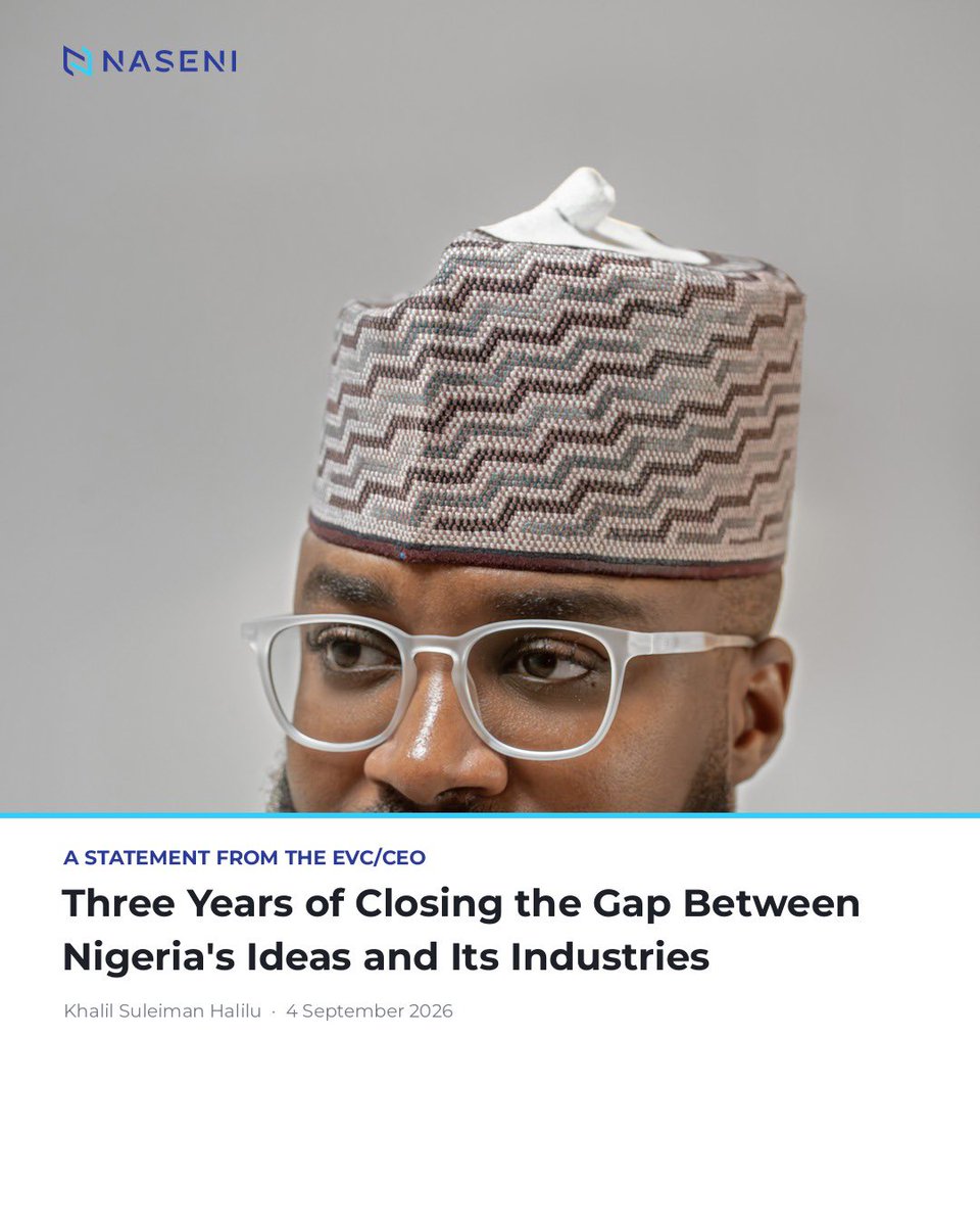 KSHalilu's tweet photo. Three years ago, President @officialABAT gave NASENI a clear mandate: become Nigeria’s primary technology-transfer agency and turn research into results.

Today marks three years since I assumed that office. I’ve put together the full reflection here, on where we started, what we’ve built, and the standard I believe the next phase must be measured against.

It’s a long read, but I wanted to share it in full rather than a summary. Swipe through, or find the complete statement linked below.

Read the full statement: https://t.co/KDofae2gTE

#RenewedHopeAgenda #InfinitePossibilities #NigeriaFirst