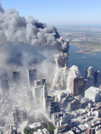 batterystapler's tweet photo. @arabsah707 @becka_thompson Debris from the north tower collapse caused massive damage, and fire raged uncontrolled for hours. The idea that no fire was reported is ridiculous. https://t.co/FCriwPrI1w