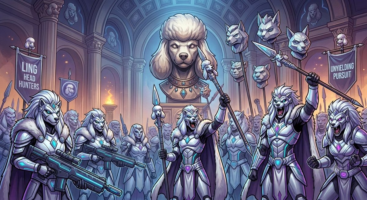 TheViper1503x's tweet photo. @isellbeforeyou A tight knit community of diamond hands holders with a crazy lore is @LingLingHead 
Volume is low but the vibes are high - through the roof. I mean woof 😂
Careful, you might loose your head 😱 https://t.co/dEYP5QMVHy