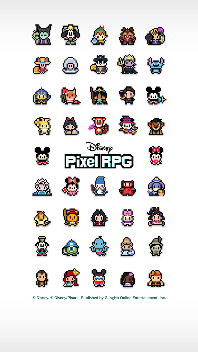 PixelRPG_jp's tweet photo. ／
#ピクアル
オリジナル壁紙
プレゼント🎁
＼

ここまで遊んでくださったユーザー様へ感謝の気持ちを込めて、各ゲームワールドに登場したキャラクターたちの8bit版壁紙をプレゼント✨

ぜひ画像をダウンロードして、ご自身のパソコンやスマートフォンでお使いください！

※オリジナル壁紙は、10/7(水) 15:00頃(JST)までダウンロードすることが可能です。

#ディズニーピクセルRPG #DisneyPixelRPG #Disney