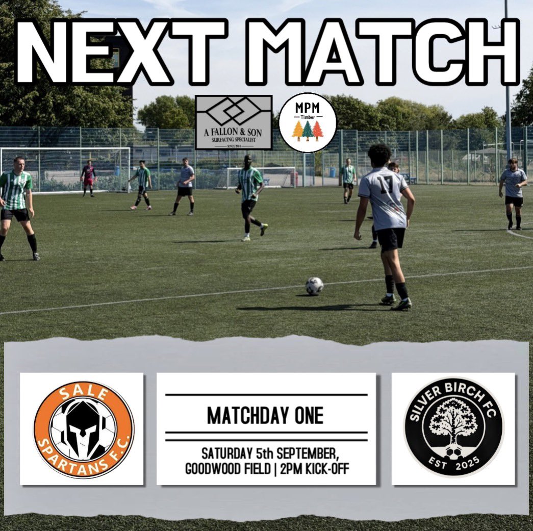 silverbirchfc_'s tweet photo. We begin our @landcmedia campaign this weekend with a trip to Sale as we face Sale Spartans👊

Let’s get behind The Birch this Saturday as we look to begin our first season in Division Three with a bang 💥 

#UpTheBirch | #UTB https://t.co/6KPYhongW6