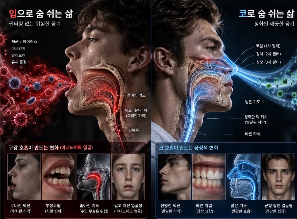 Taddyready's tweet photo. 코골이를 단순히 시끄러운 잠버릇 정도로 여긴다면 당신은 자신의 수명을 갉아먹고 있는 것입니다.

'수면 무호흡증'은 매일 밤 당신의 뇌와 심장으로 가는 산소 밸브를 틀어막는 소리 없는 사신입니다. 질식 상태에서 뇌가 생존을 위해 수십 번씩 깨어나며, 심장은 산소를 짜내기 위해 밤새 과부하 상태로 요동칩니다.