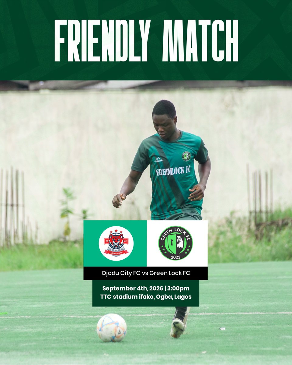 GreenLockFC's tweet photo. 📍 MATCHDAY
A new test awaits us at the TCC Stadium 🏟️
#GreenLockFC #Matchday https://t.co/QdfKYhVwdH