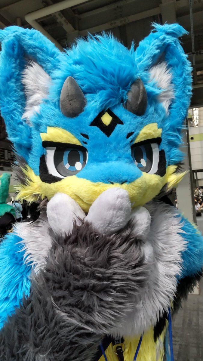 Matoon2525's tweet photo. 【OFFF2026】キャラさん紹介⑤③
お顔がとってもカッコいい、ファーモニーっ子の海漓(カイリ)くん〜(/・ω・)/
ツーショット後、いっぱいハグさせて貰った思い出〜(〃ω〃)メッチャモフモフシテタ
#OFFF #OFFF2026 #キャラ紹介 https://t.co/mlDXmSQRQM