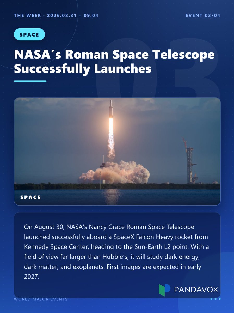 PandaVox_'s tweet photo. 📢Iran strikes US bases in Kuwait &amp; UAE   
📢First conviction in Tupac Shakur murder case after nearly 30 years  
📢NASA's Roman Space Telescope successfully launches   
📢Apple's new CEO takes office and posts "hello" on X #Trending #Iran #Tupac #NASA #Apple https://t.co/qSepjSrnKW
