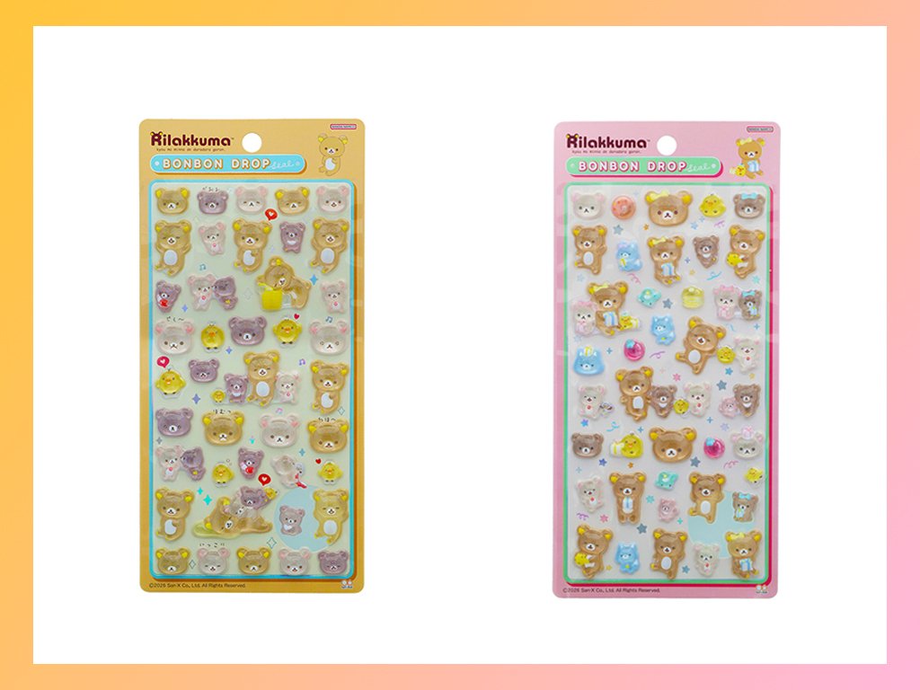 【先着順】サンエックスネットショップ リラックマ ボンボンドロップシール 先着販売