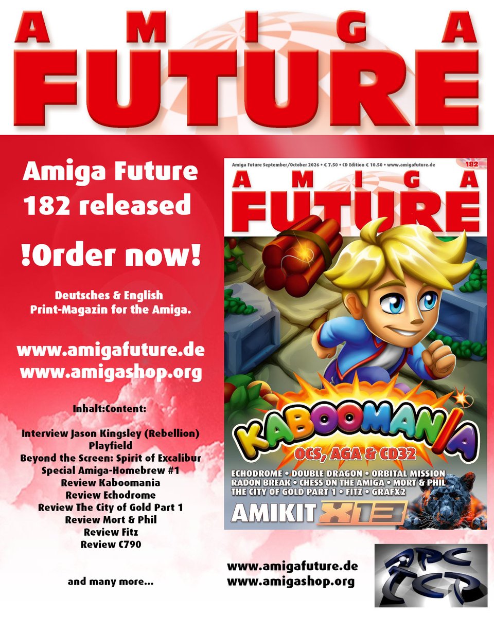 AmigaFuture's tweet photo. Amiga Future Issue 182 released

#amiga #commodore #amigafuture #apctcp

https://t.co/2SgcX3GLhV
https://t.co/surL6HU76M https://t.co/Jkgp5xcFrk