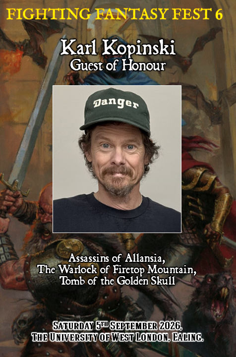 fightingfantasy's tweet photo. There's just one day to go until Fighting Fantasy Fest 6... https://t.co/jBeKQ5QEQV #fightingfantasy #gamebooks #FFFest2026 @Karlkop #pleaseshare https://t.co/9VU14SnK8d
