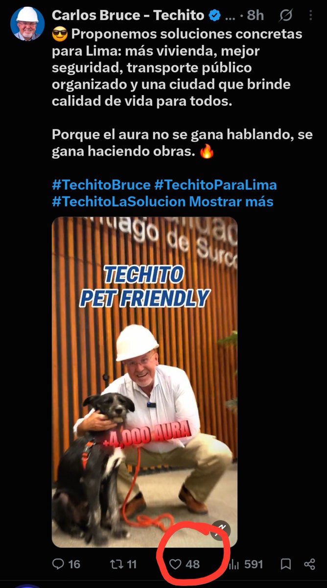 ChristCritic's tweet photo. -Bruce no puede llegar a 50 likes en casi 10 horas de publicado su video...
-Porky no puede ni subirse a su auto en Miraflores con tantos fans pidiendole foto y cherry para su negocio. https://t.co/whZUQlwaTW