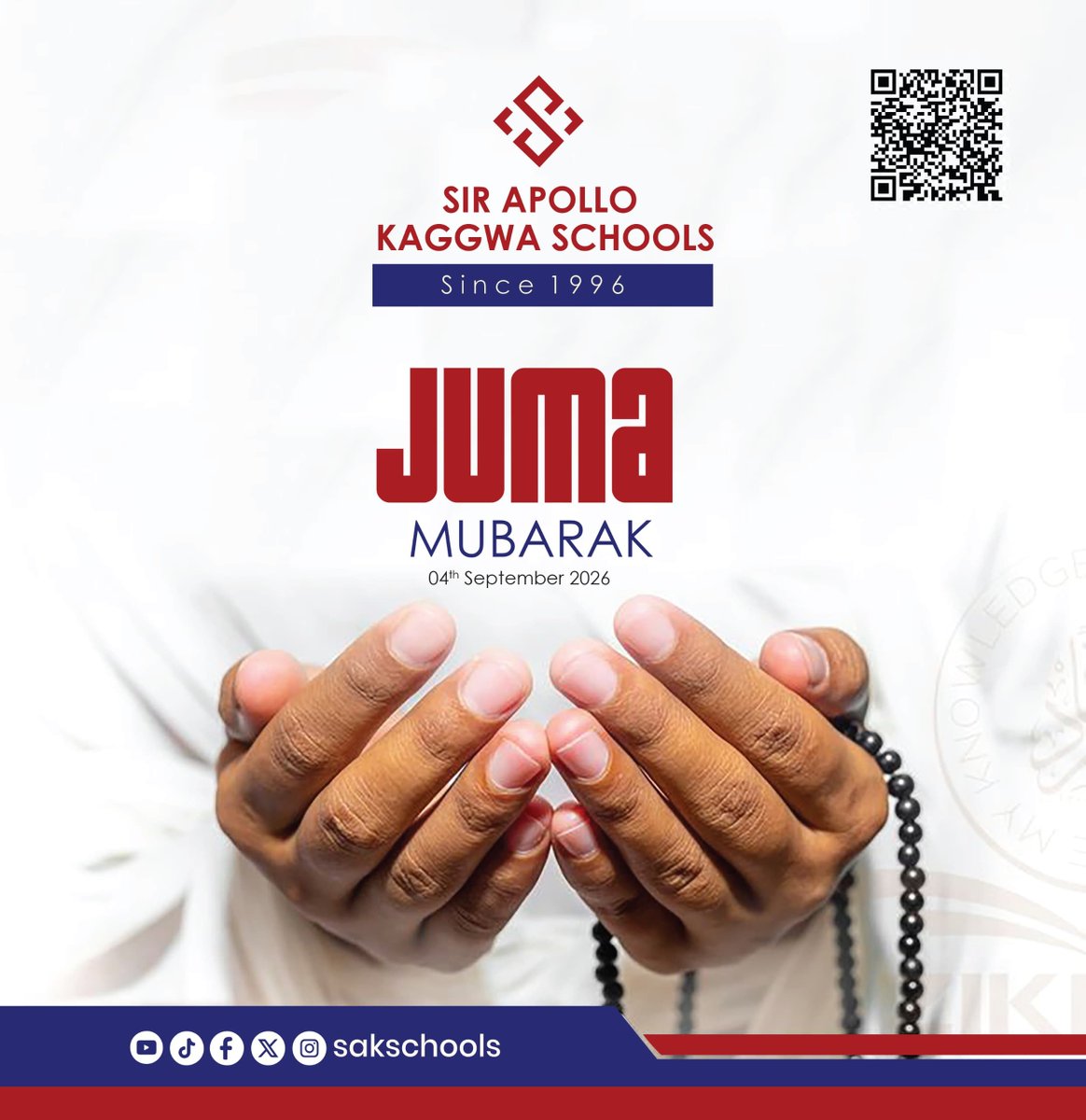 SakSchools's tweet photo. Juma Mubarak! ๐โจ May this blessed Friday bring peace, joy, and countless blessings to you and your loved ones. ๐คฒ๐ฝ๐ซ
#JumaMubarak #SakSchools #HomeOfTalent https://t.co/lcdSPVMHym