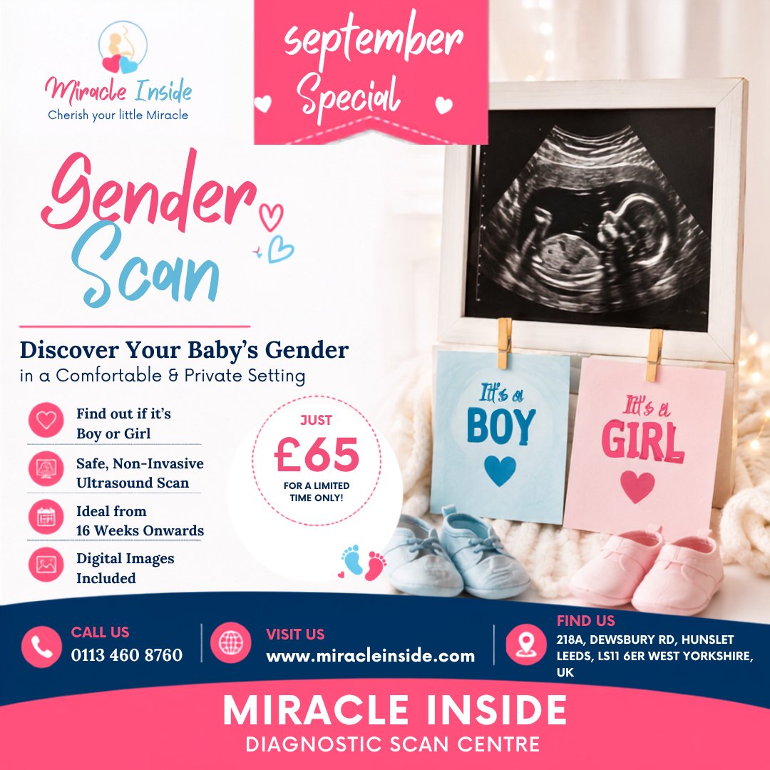 Miracleinside4D's tweet photo. Special Gender Scan Offer – Discover Your Baby’s Gender for Just £65
#GenderScan #GenderScanOffer #BabyGenderScan #GenderReveal #PregnancyUltrasound #BabyScan #PregnancyJourney #ExpectingParents #PrivateBabyScan #PregnancyMilestone #BabyBonding #PregnancyCare #UltrasoundScan https://t.co/KpxUDwrnk2