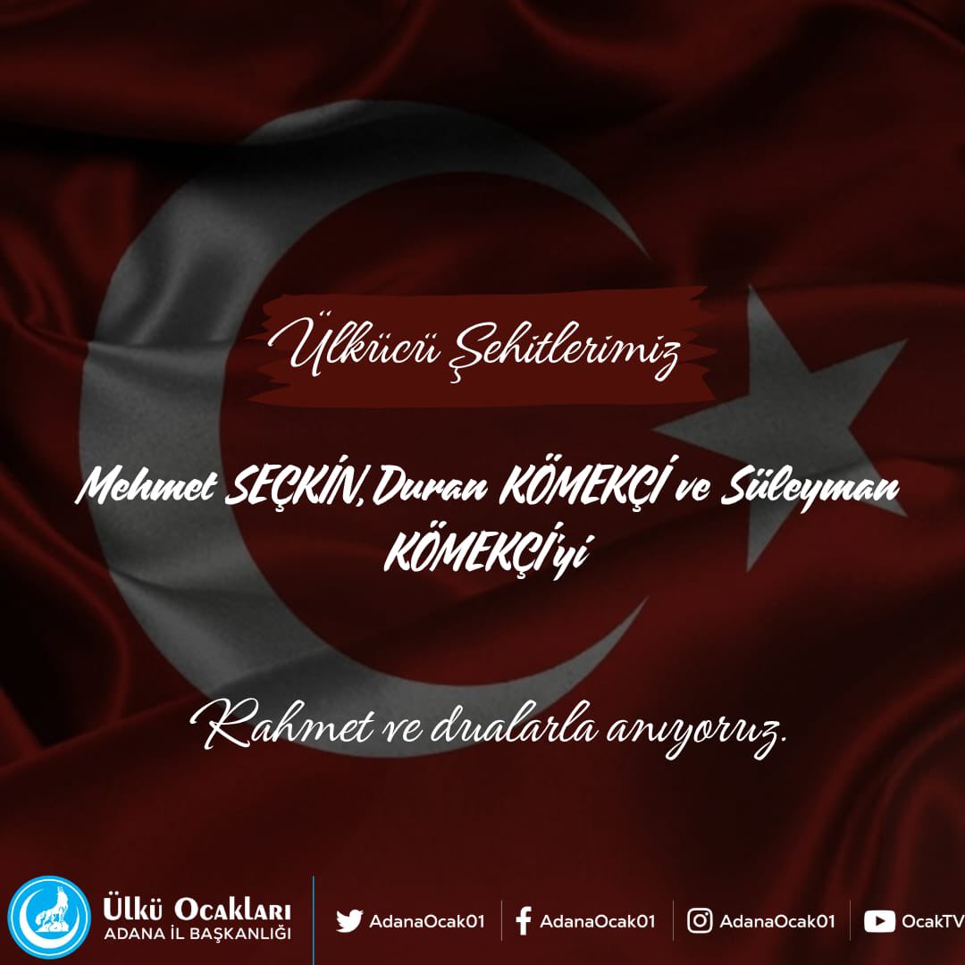 CemTutsoy's tweet photo. Şehadetinin Yıl Dönümünde Ülkücü Şehitlerimiz Mehmet Seçkin, Duran Kömekçi ve Süleyman Kömekçi'yi Rahmet ve Dualarla Anıyoruz. https://t.co/A69LDZTsto