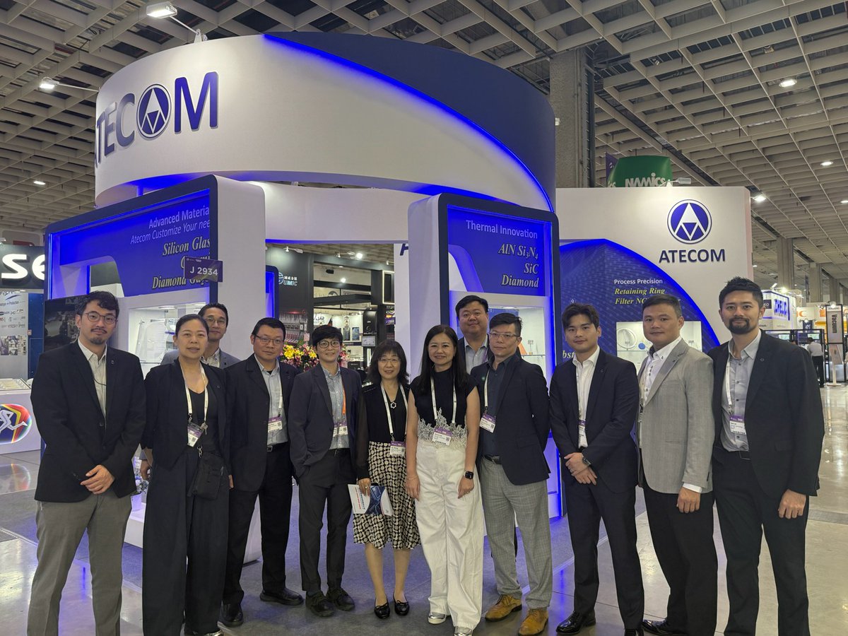 atecomtech's tweet photo. SEMICON Taiwan with STRONG FINISHED, thanks for the team work! and Next stops: #ICSCRM #SEMICONWEST

2026 Wafer main theme: #SiliconPhotonics #AdvancedMaterial #ThermalConductivity #ProcessPrecision https://t.co/AkM3mUmK7S