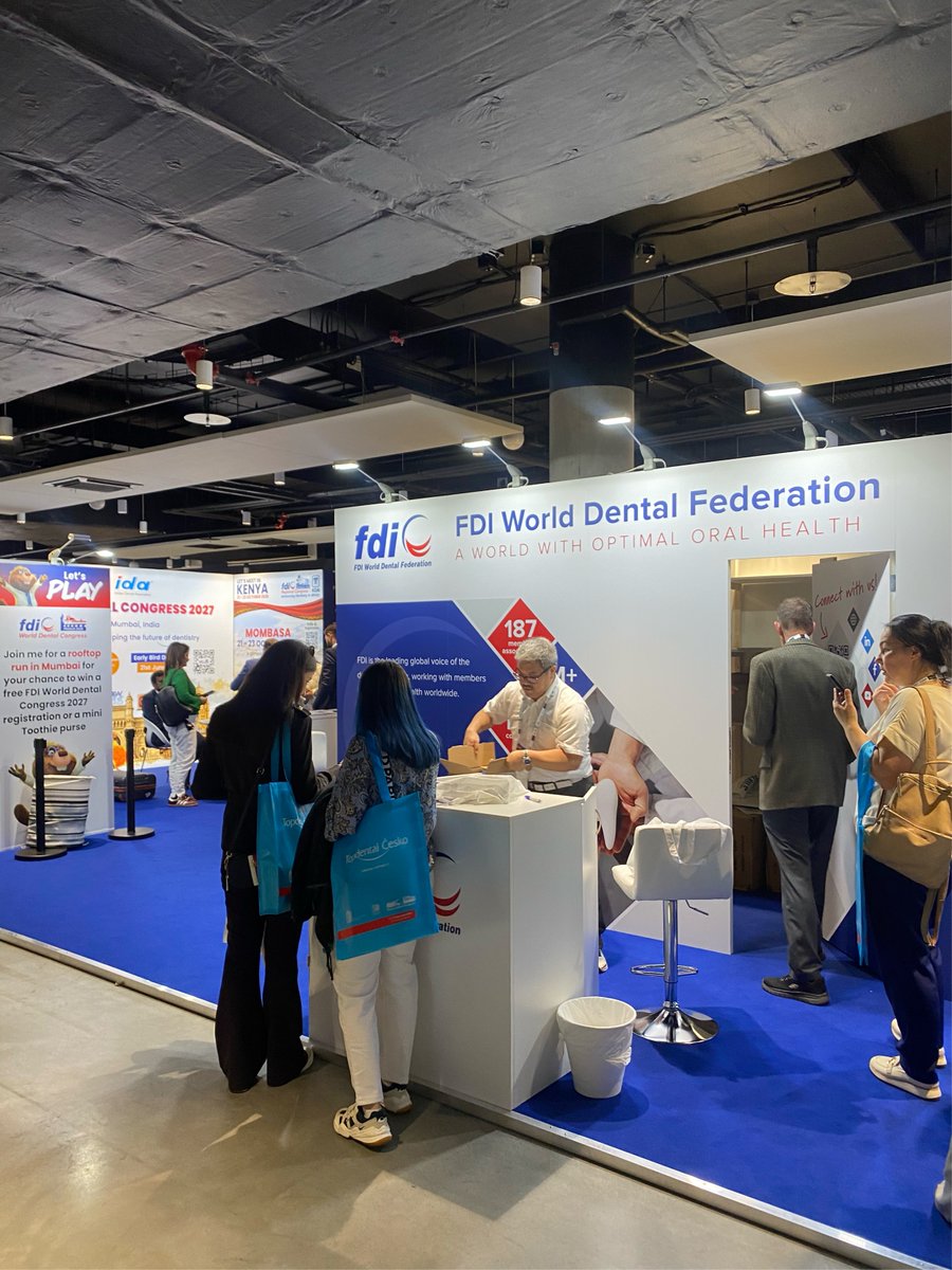 fdiworlddental's tweet photo. Good morning, Prague! ☀️ We're excited to welcome you to the 2026 #WorldDentalCongress at the O2 Universum.

If you're visiting the exhibition, stop by the FDI booth C19 to discover our latest initiatives, connect with the team and, of course, snap a selfie with Toothie! 📸 https://t.co/4HCx5PrcNk