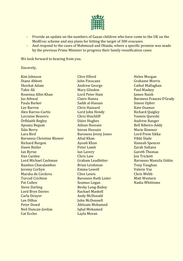 CHinchliffMP's tweet photo. I’ve signed a letter supporting the evacuation of women and children from Gaza.
 
The Gaza genocide is a horrific crime against humanity. The world has watched it unfold in horror.
 
Our values demand solidarity with the Palestinians. We cannot simply face the other way. https://t.co/atgx2euPsJ