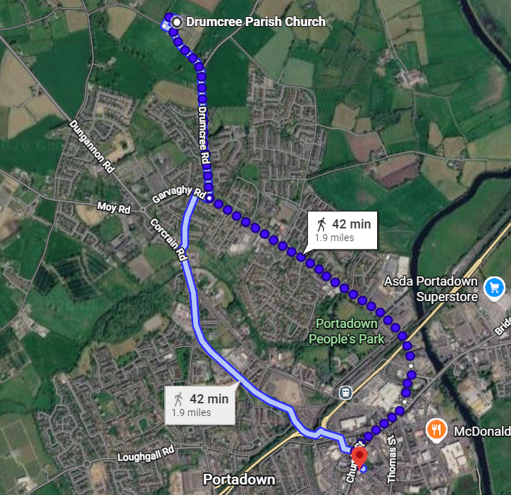 CatalpaPadraig's tweet photo. Hey @BBCNewsNI @BBCTalkback when is some media organisation going to ask the OO why they cannot use the other route (same distance but no Catholics to annoy) and which they use to parade to the church on the return leg?
courtesy of google https://t.co/pkbkW4k3cI