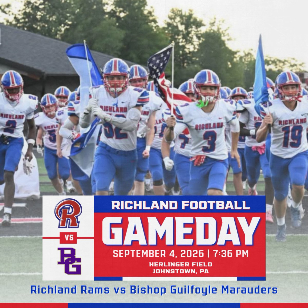 rhsfootball's tweet photo. 🔥 STATE-RANKED SHOWDOWN AT HERLINGER FIELD! 
📅 Sept 4, 2026 | ⏰ 7:36 PM
📍 Herlinger Field
🎟️ Tickets at the gate or https://t.co/R0Rr0dzJWa
🚀 FREE admission for all Rockets &amp; Rockettes!
📺 WJAC / https://t.co/xuAtrjtCEF
🎥 Live Stream: https://t.co/1QsjEIBFKz

#GameOfTheWeek https://t.co/ocp1G2ifTz