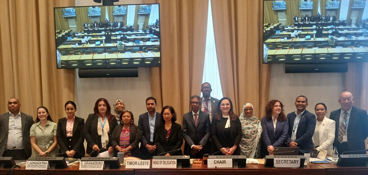 UNChildRights1's tweet photo. The #UNCRC held constructive dialogue with the distinguished delegation of Timor Leste to review the 4th periodic report at the 101st CRC Session #childrensrights #childrensrights,
@SophieKiladze https://t.co/I52Q9pkMRj
