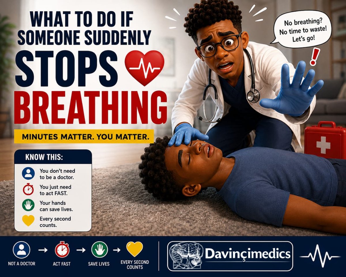 davincimedics_'s tweet photo. What do you do when one stops breathing during an emergency?
#life #health #davinçimedics #trending https://t.co/0T15bfaIXx