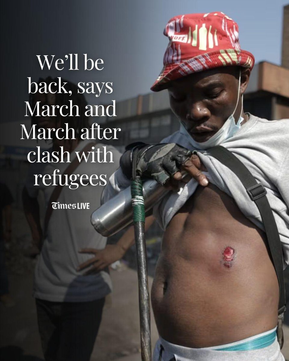 TimesLIVE's tweet photo. There was pandemonium as police had to use stun grenades, teargas and rubber bullets to stop clashes between the anti-migration movement March and March and documented refugees on Che Guevara Road at Umbilo in Durban on Thursday.

🔗 Link in comments https://t.co/t9XEiiPfji