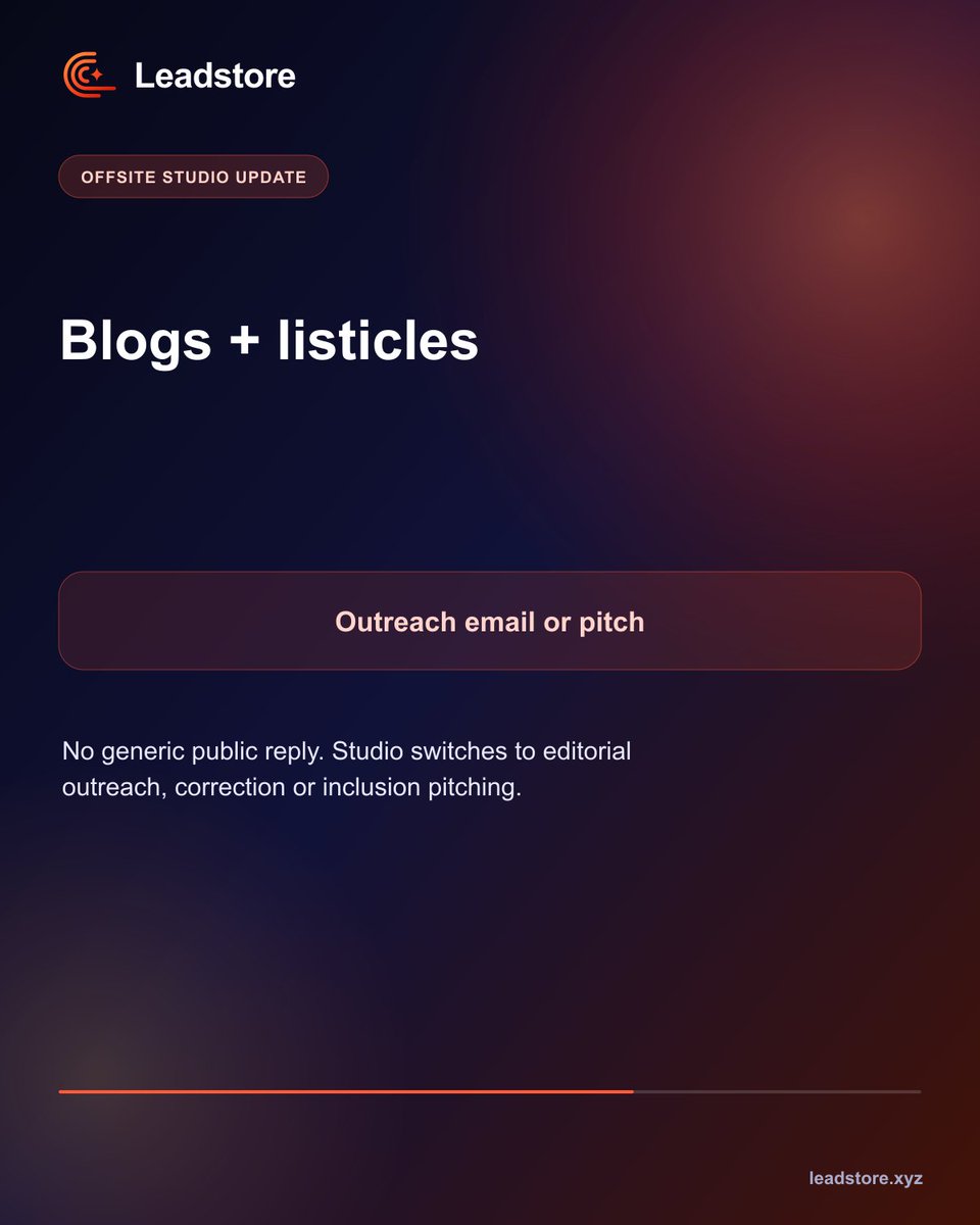 TowsifAhamed07's tweet photo. Offsite visibility is not one generic checklist. Leadstore understands the platform category and recommends the right next action. https://t.co/68K9UPLpGu #OffsiteSEO #DigitalPR #AEO #BrandVisibility #Leadstore https://t.co/CLZh8a8Plp